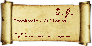 Draskovich Julianna névjegykártya