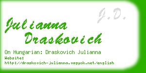 julianna draskovich business card